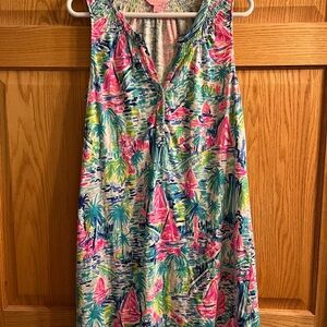 Lilly Pulitzer Essie sleeveless dress, “Salt in the Air” pattern.